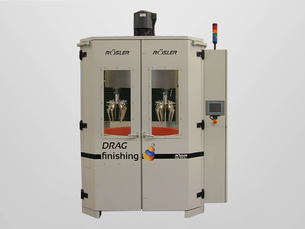 Drag finishing machine - trumling - frontvy