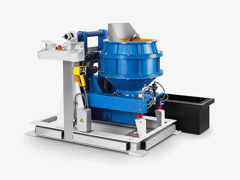 centrifugaltrumling i Modell TT B - utan integrerad fyllning, sållningsutrustning och retursystem för media