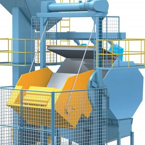 Inzoomning - Trumlingsbläster - Wheelabrator DTC