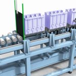 Wheelabrator Advanced Internal Cleaning, processbild av transportsystem