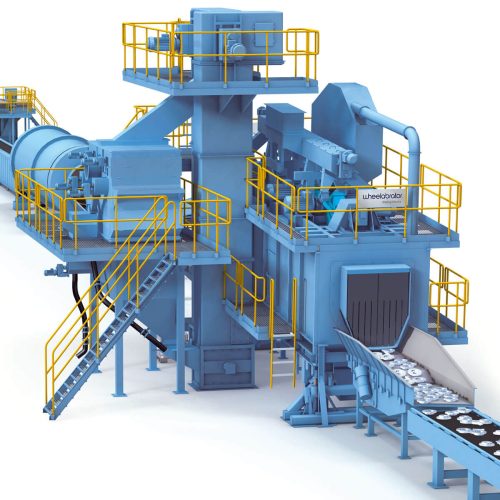 Trumlingsbläster - Wheelabrator - DS - Helhetsbild,sidovy