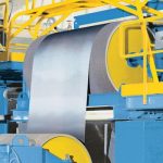 Genomloppsbläster Wheelabrator HB för stålband, utlopp