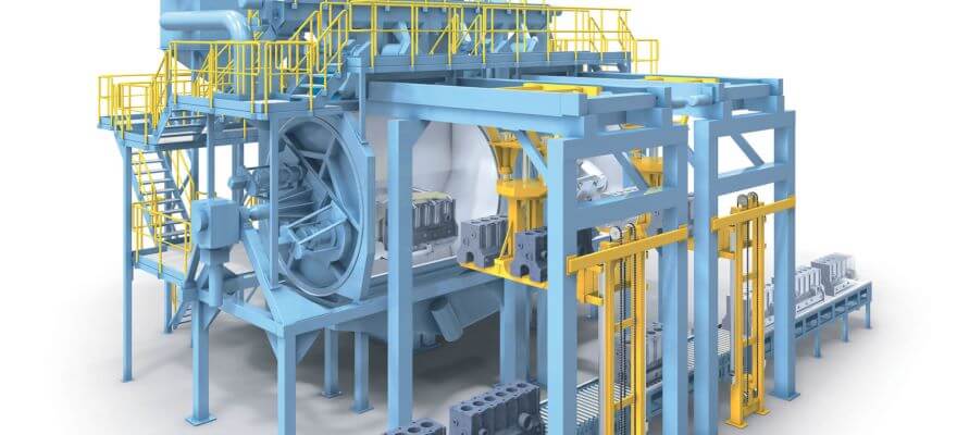 Wheelabrator DV - Automatblästringsmaskin, helhetsbild