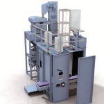Helhetsbild Blästermaskin för tryckluftsblästring - Wheelabrator M8