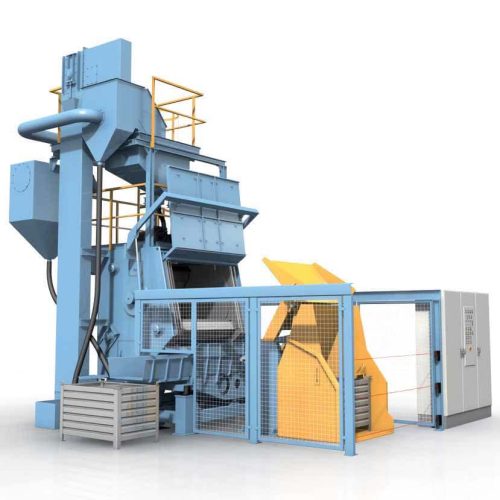 Wheelabrator Schlick MB - Trumlingsbläster med elevatortorn och skyddsbarriär