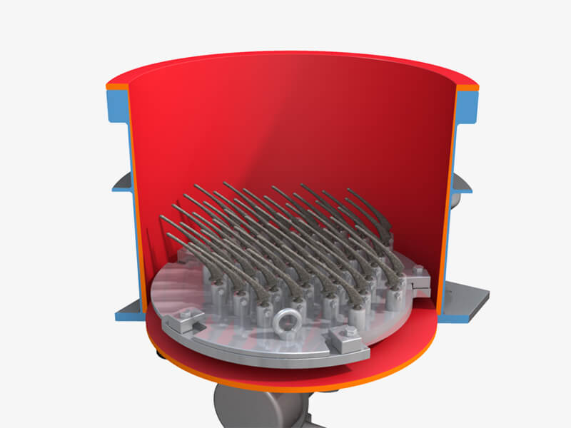 Trumlingsmaskin - Rundvibrator - Spannsystem