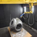 Blastman B20S -traversmonterad robot med teleskop- och ledbommar