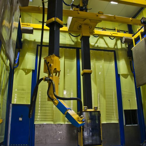 Blastman B20C-S - Robotbläster, styrhytt med separat traversbro. Tryckluftsblästringsmaskin