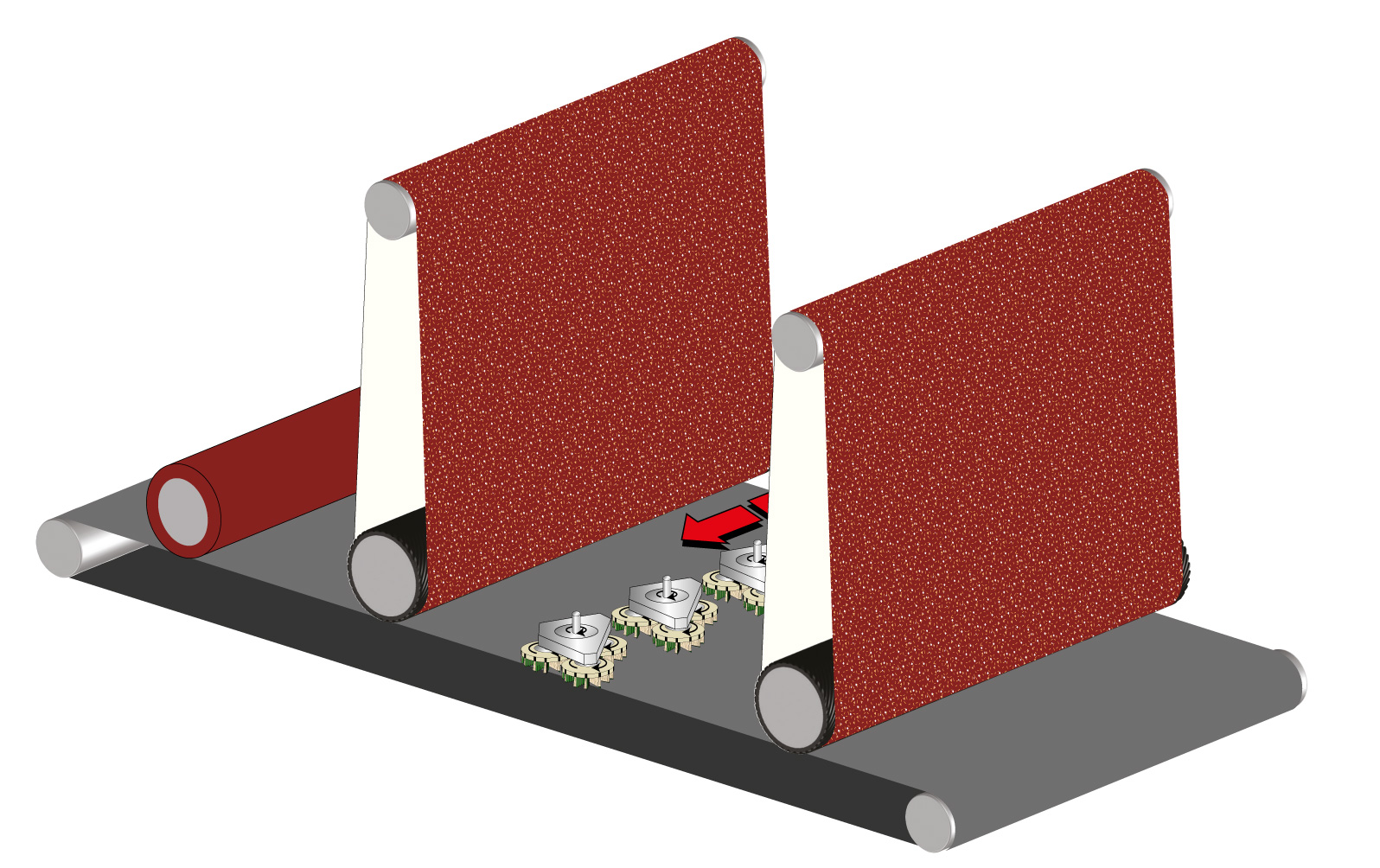 Slipband till torrarbetande maskin i modell MD6 &MD7