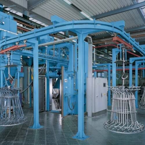 Wheelabrator HT - Helhetsbild krokblästringsmaskin - Schlick