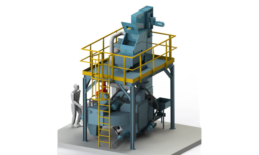 Wheelabrator MBRT Roterande Nätbandsbläster
